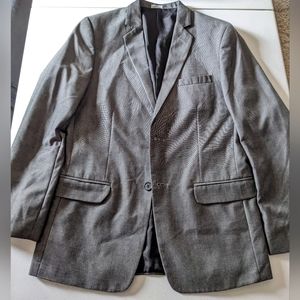 Calvin Klein Boys 16R Grey Fisheye Blazer